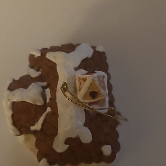 Ceramic Gingerbread House  Ornament - Picture 5 of 6